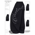 Women Black Oversize Letter Pants Harajuku Baggy Sweatpants 2000s Y2k Vintage Streetwear Japanese 2000s Trousers Spring Clothes